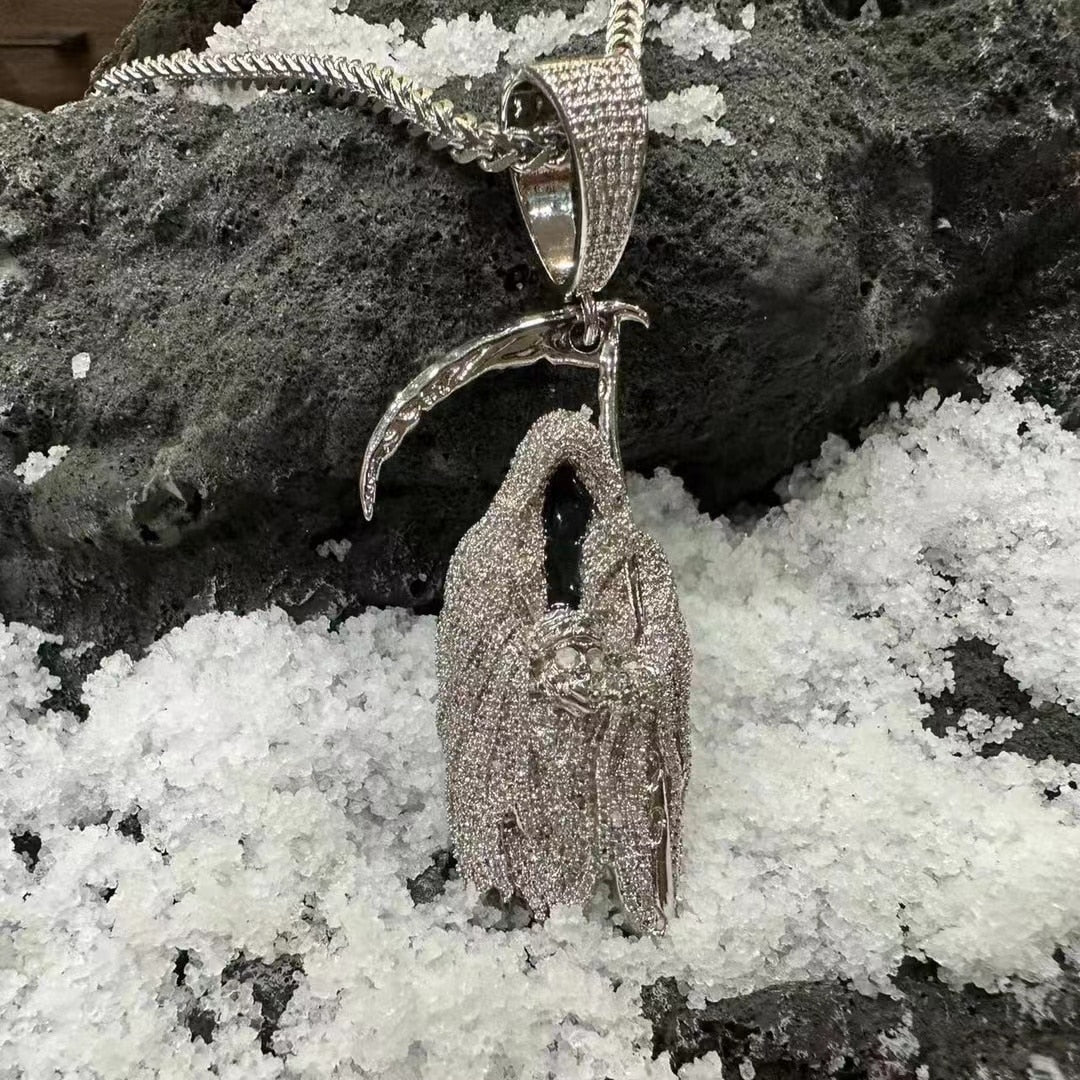 Iced Grim Reaper Pendant - Different Drips