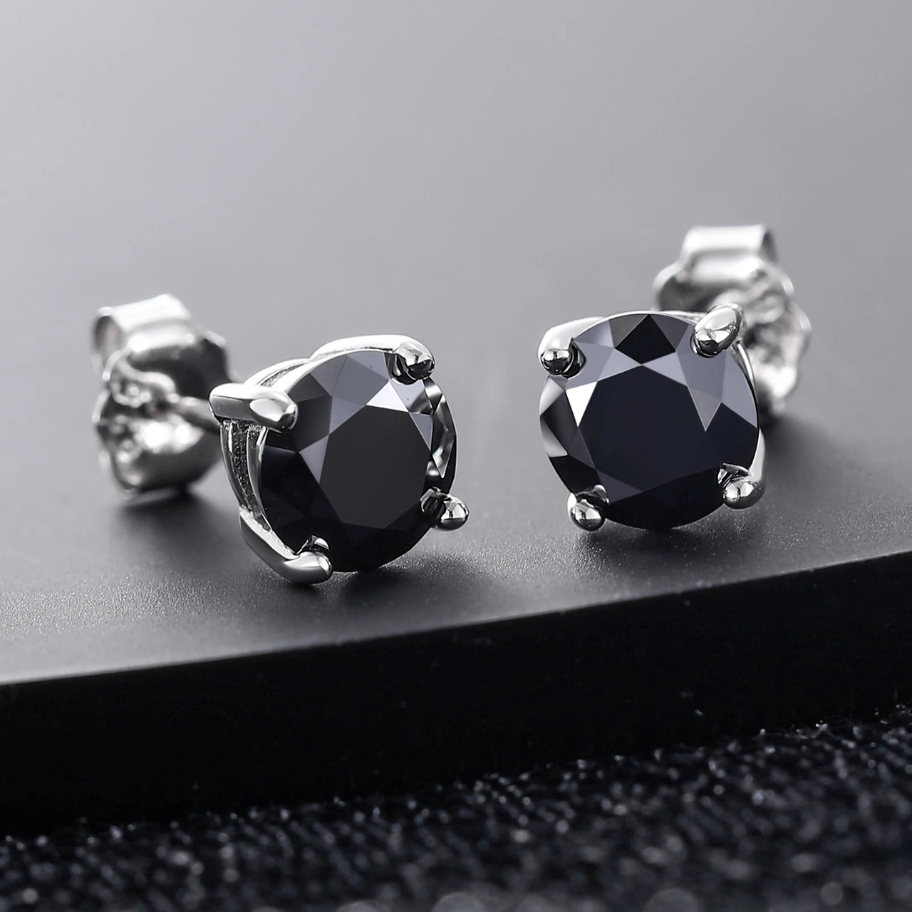 S925 Moissanite Black Diamond Stud Earrings - Different Drips