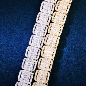 12mm Clusted Baguette Tennis Bracelet - Different Drips