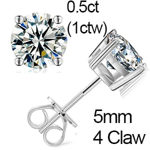 S925 0.5-12ct Moissanite Stud Earrings - Different Drips