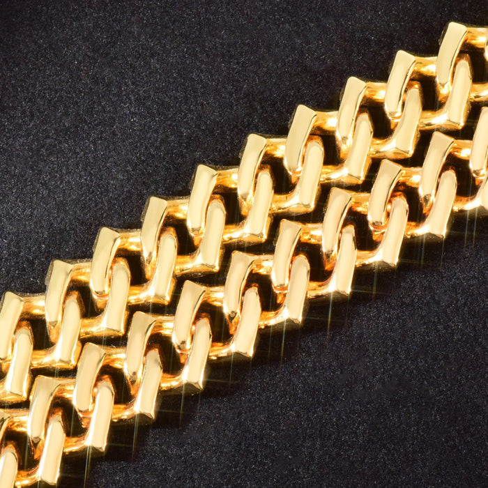 10mm Baguette Prong Cuban Link Chain - Different Drips