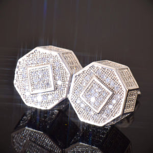 11mm Octagon Stud Earrings - Different Drips