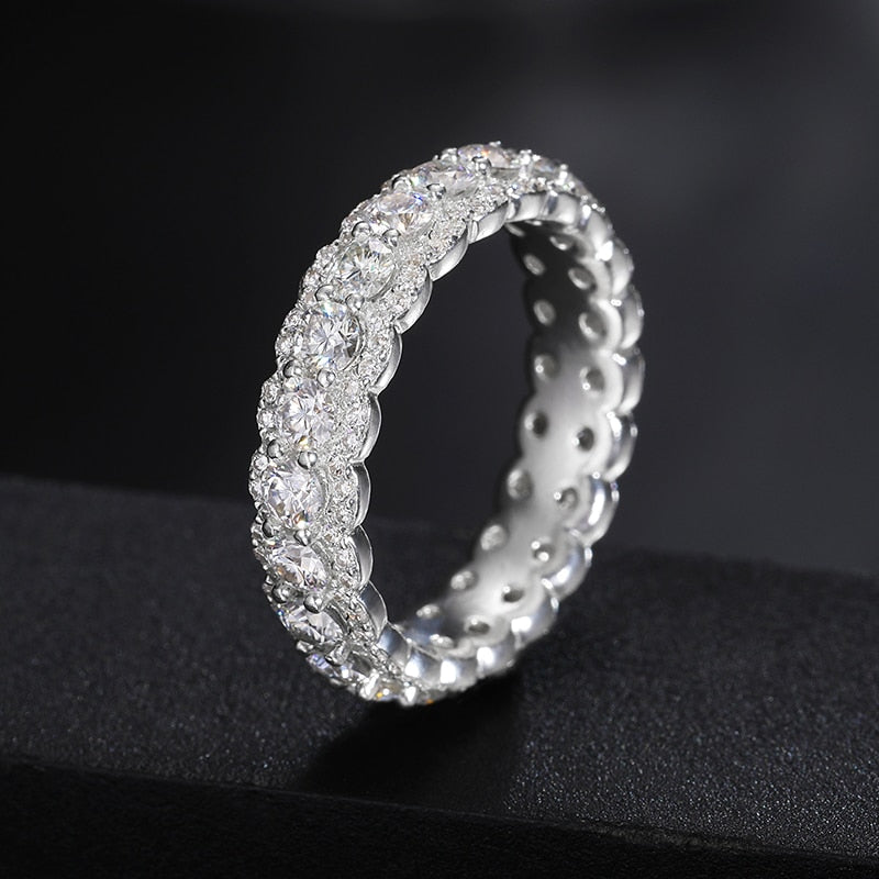 3mm S925 Moissanite Band Ring - Different Drips