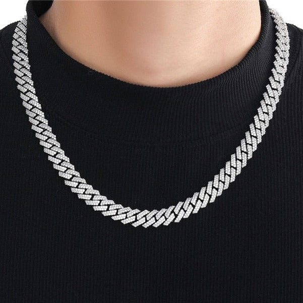 10mm Iced Out Prong Cuban Chain - Different Drips