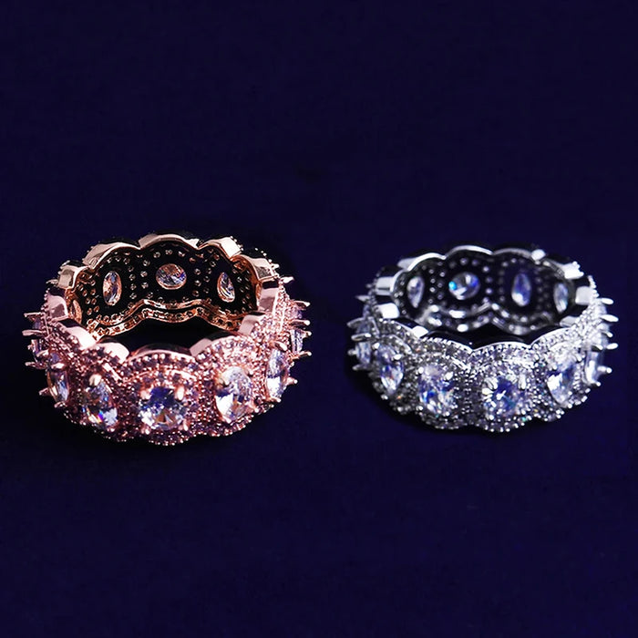 Pear-Cut Crown Eternity Ring - Different Drips