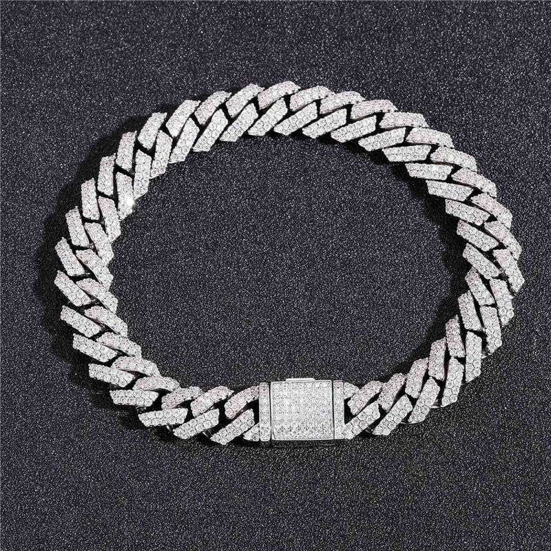 10mm Iced Out Cuban Prong Bracelet - Different Drips