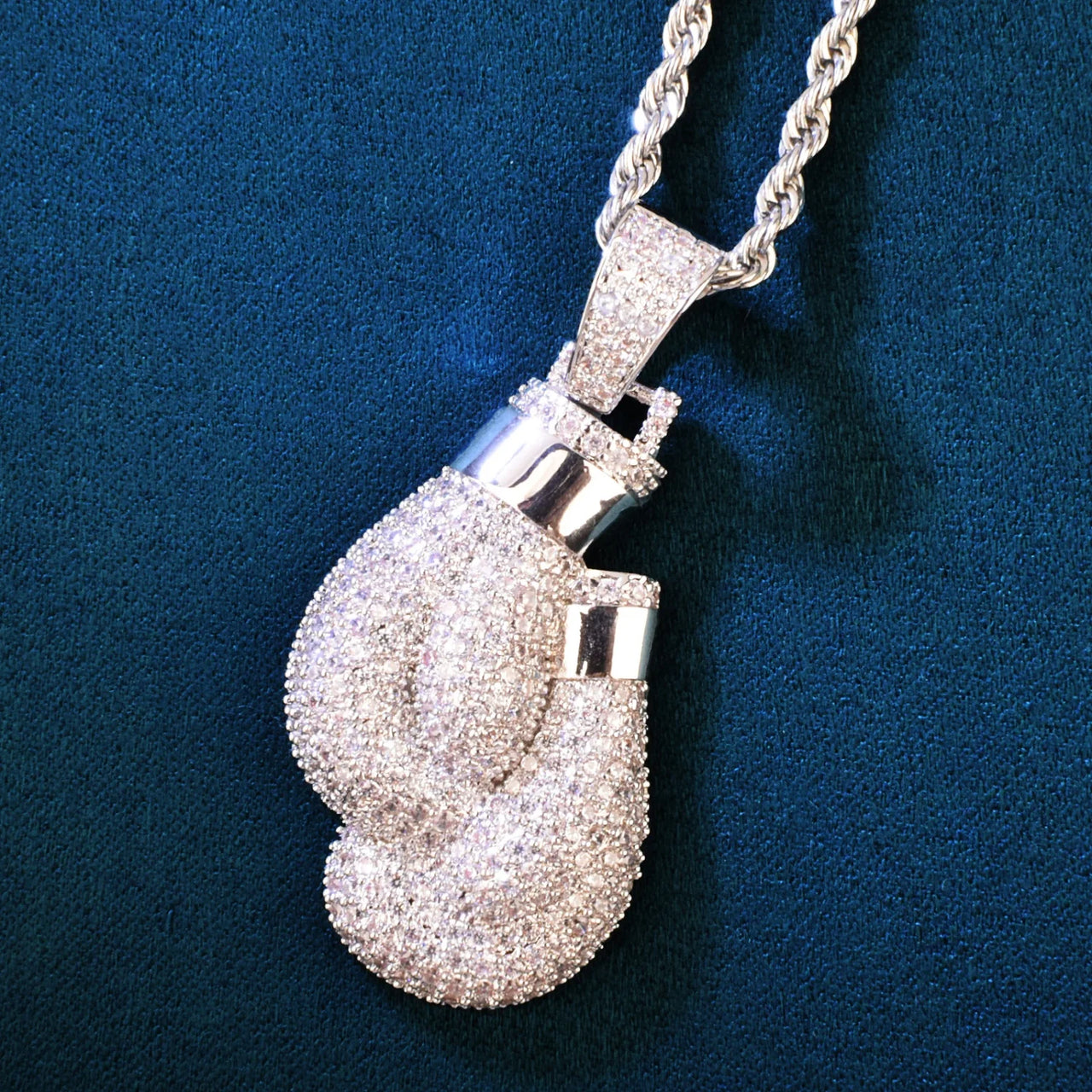 Iced Out Boxing Gloves Pendant - Different Drips