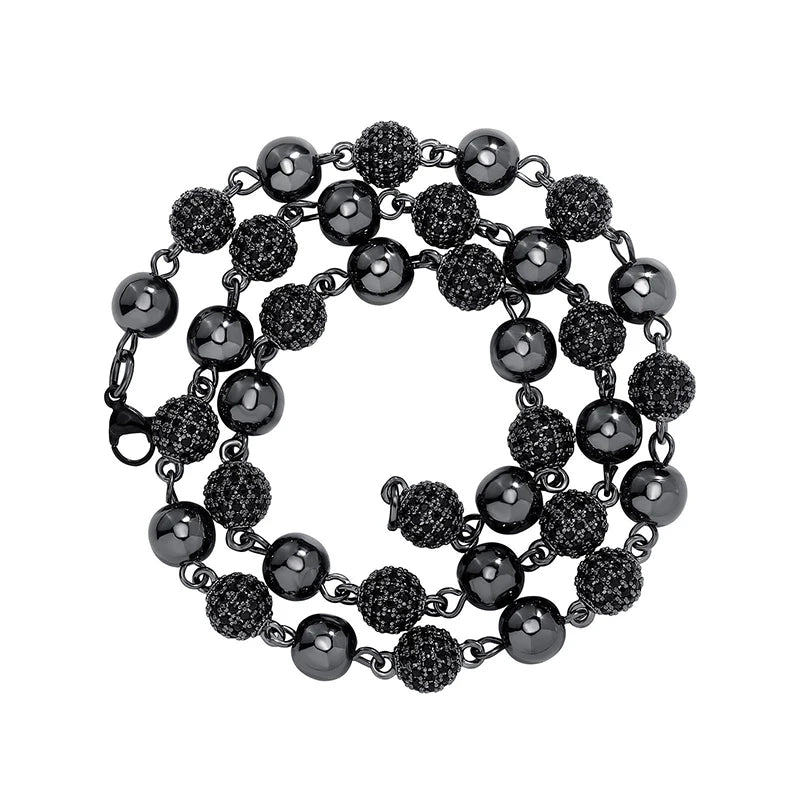 Iced Ball Bead Link Chain - Different Drips