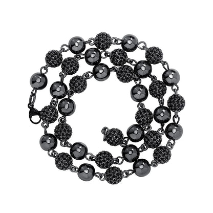 Iced Ball Bead Link Chain - Different Drips