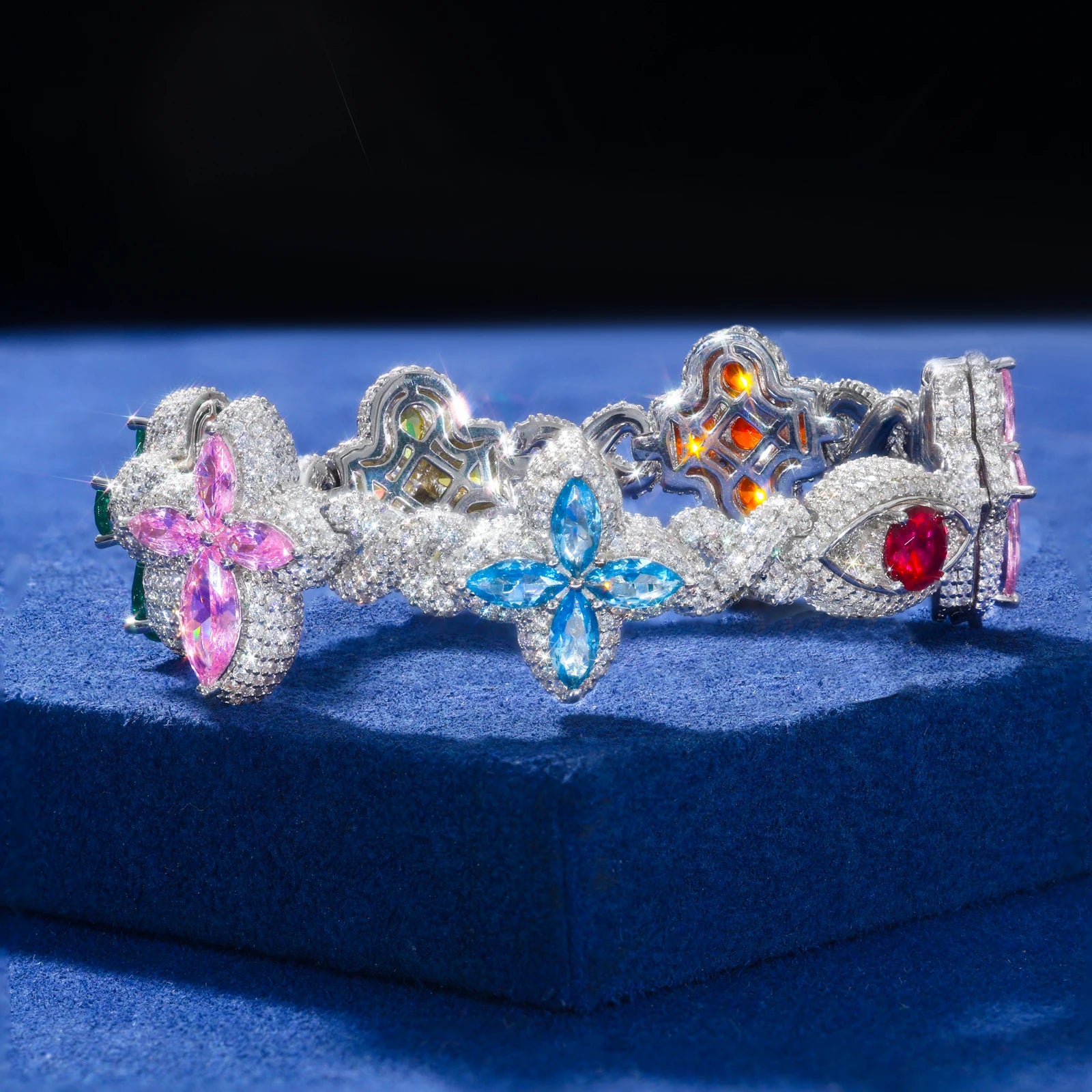 S925 Moissanite Floral Garden Bracelet - Different Drips