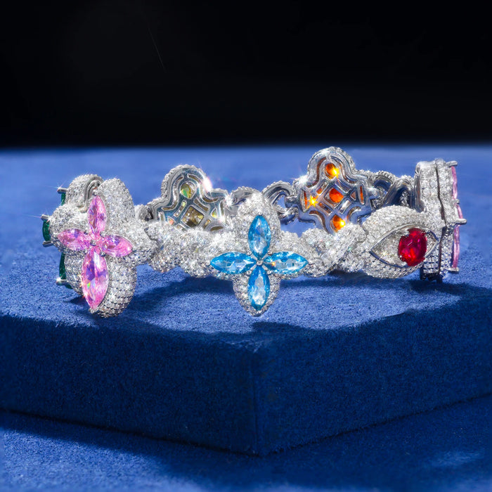 S925 Moissanite Floral Garden Bracelet - Different Drips