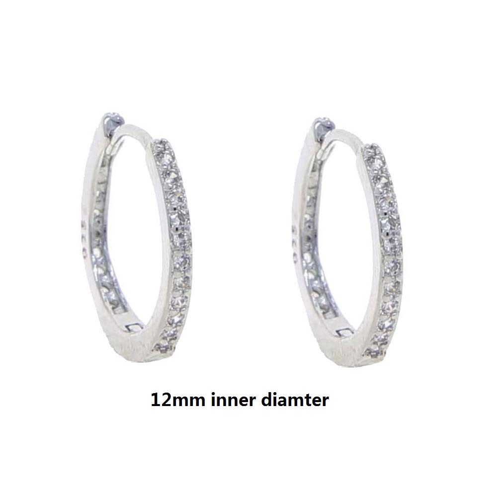 5mm-13mm Women's Eternity Hoop Earrings - Different Drips