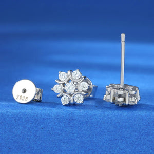 S925 Moissanite Diamond Snow Stud Earrings - Different Drips