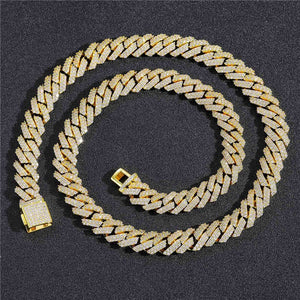 10mm Iced Out Prong Cuban Chain - Different Drips