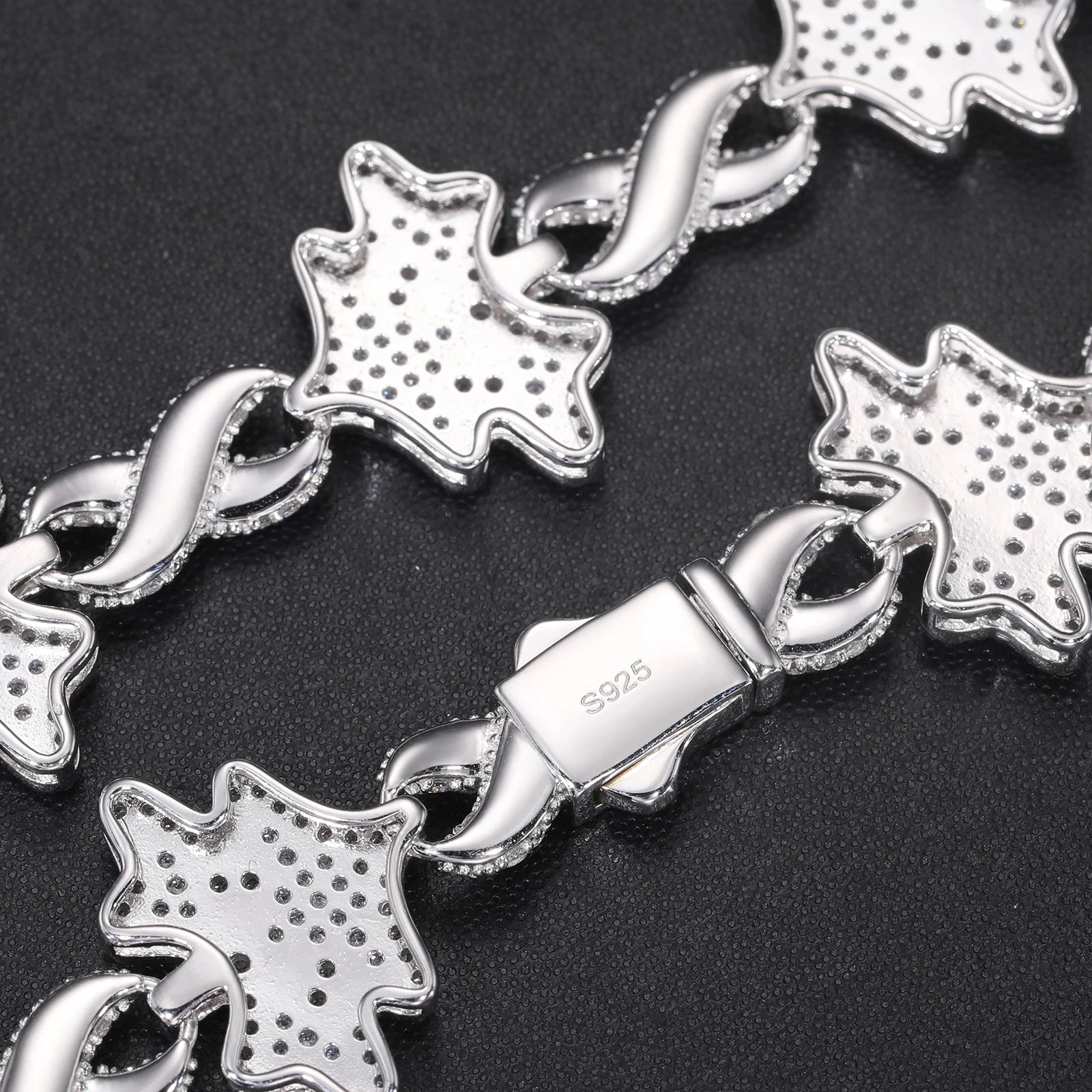 S925 Moissanite Butterfly Infinity Link Chain - Different Drips