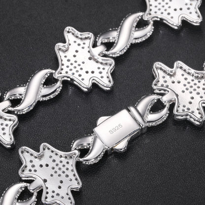 S925 Moissanite Butterfly Infinity Link Chain - Different Drips
