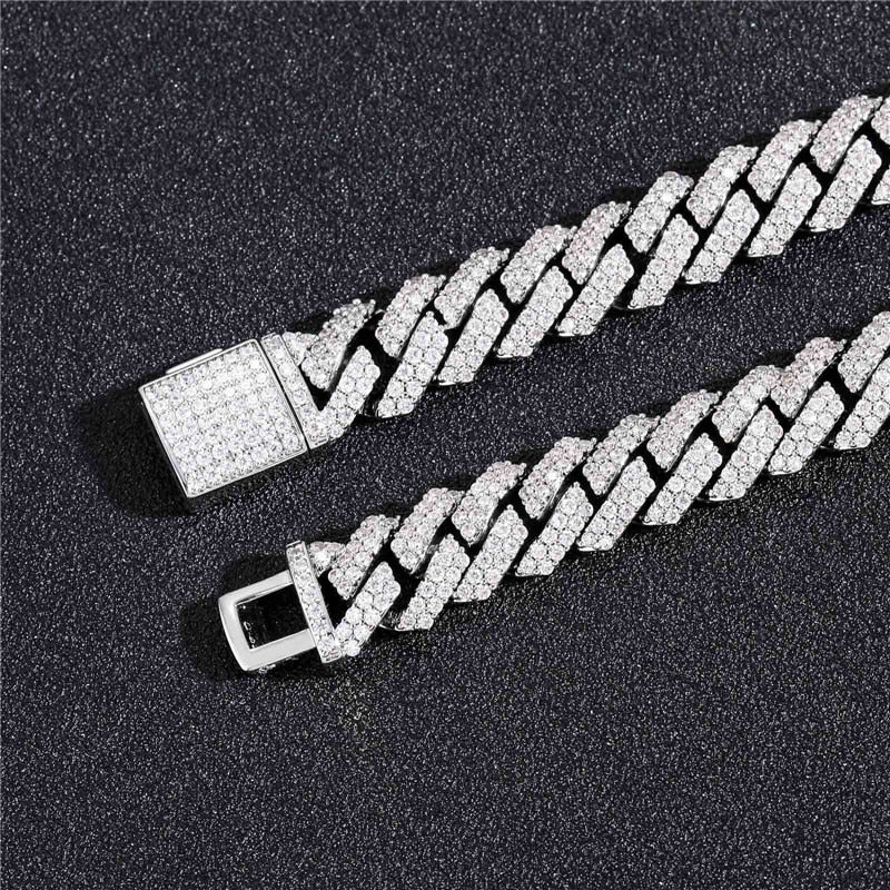 10mm Iced Out Cuban Prong Bracelet - Different Drips
