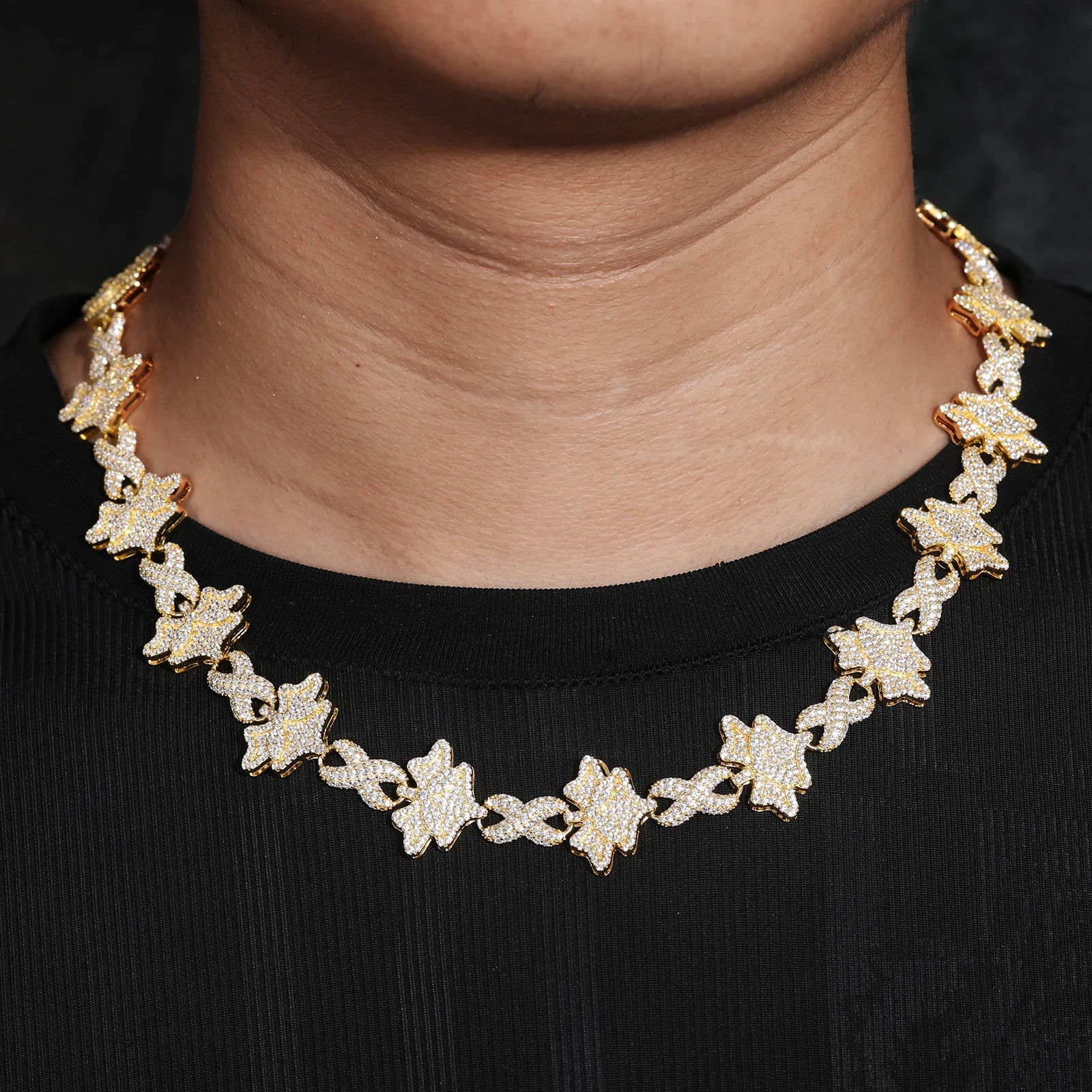 S925 Moissanite Butterfly Infinity Link Chain - Different Drips