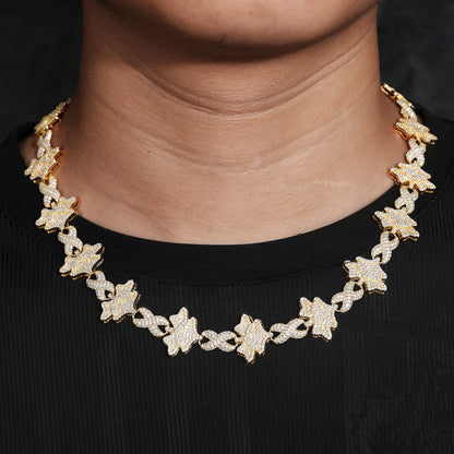 S925 Moissanite Butterfly Infinity Link Chain - Different Drips