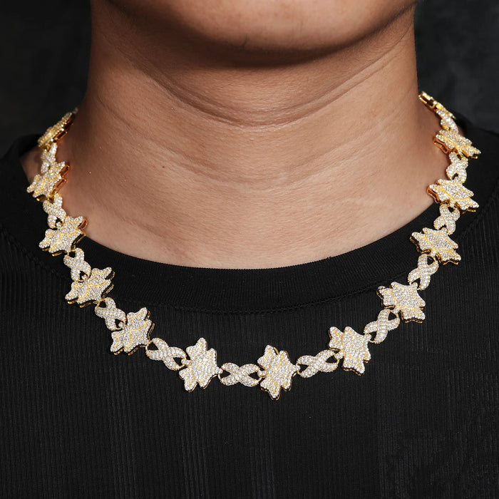 S925 Moissanite Butterfly Infinity Link Chain - Different Drips