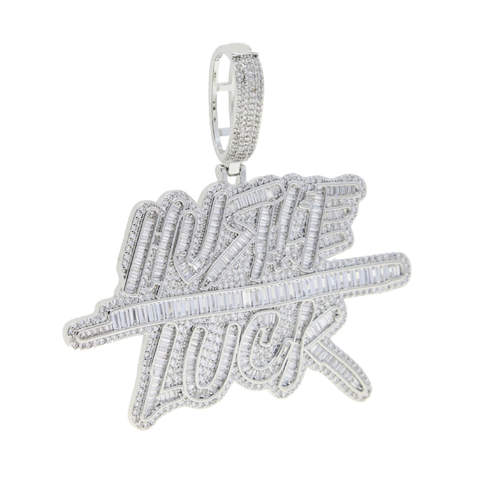 Baguette Hustle Over Luck Pendant - Different Drips