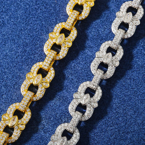 S925 Moissanite Marquise Link Diamond Bracelet - Different Drips