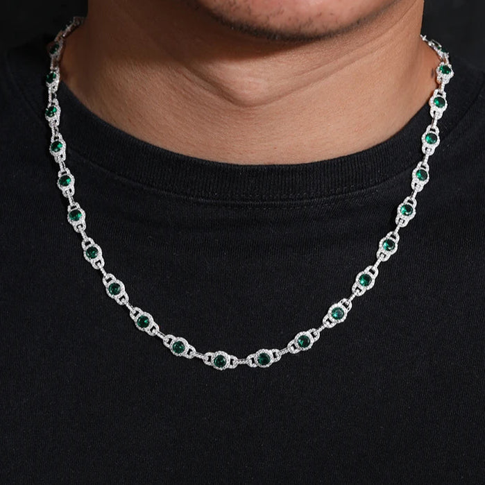 7mm S925 Moissanite Gem Stationed Chain - Different Drips