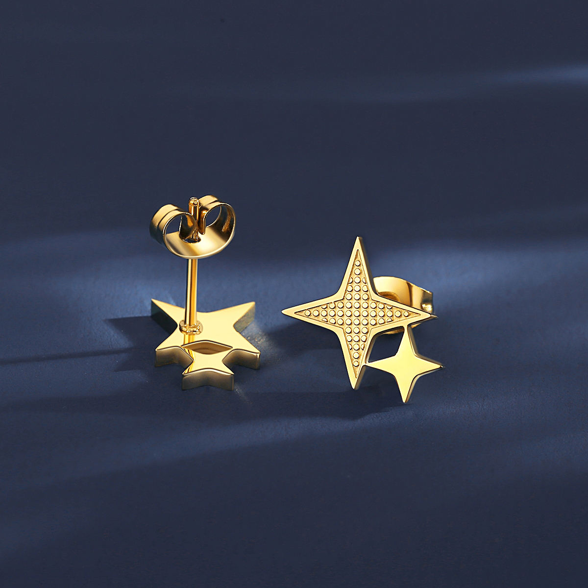 Solid Twinkle Star Earrings - Different Drips