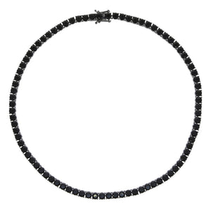 5mm Black Round Cut Tennis Chain - Different Drips