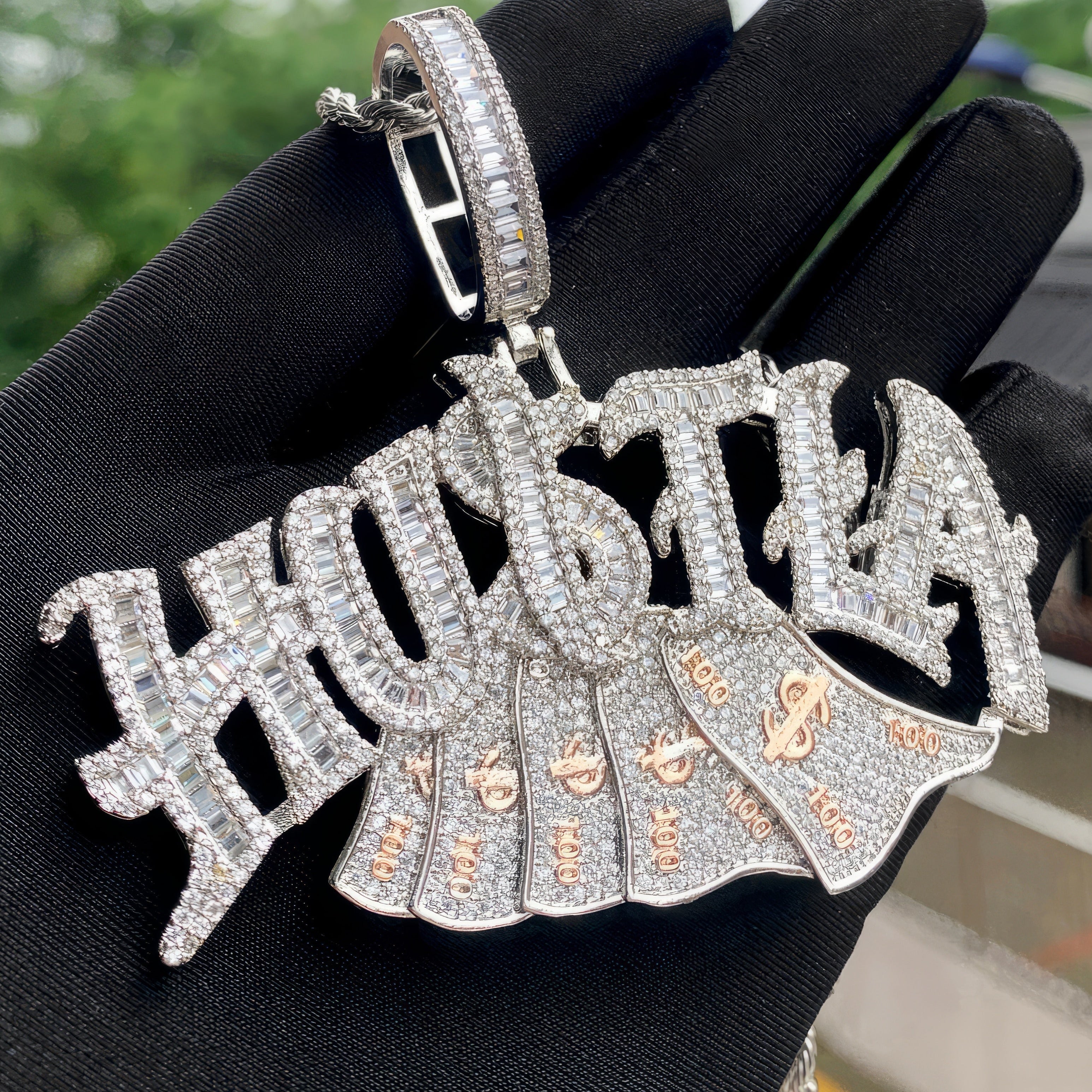 Iced Out Hustla Money Pendant - Different Drips