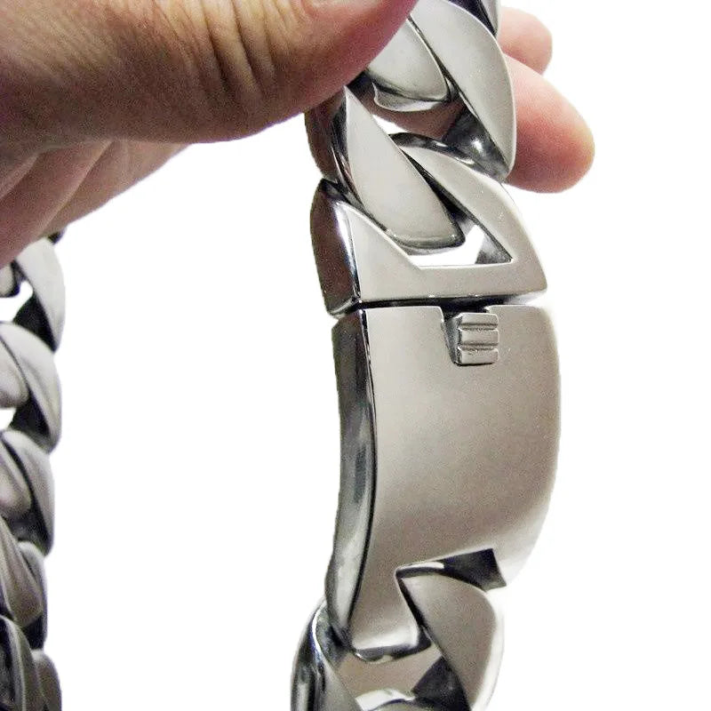 32mm Solid 18k Gold Plated Miami Cuban Link Chain - Different Drips