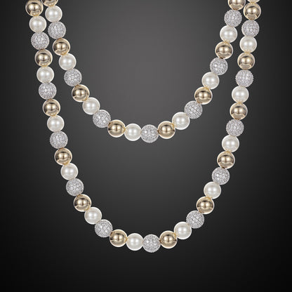 10mm Iced Pearl Link Chain - Different Drips
