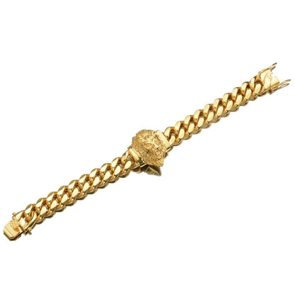 Lion Head Miami Cuban Link Chain - Different Drips
