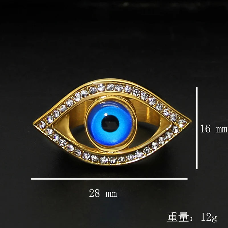 Evil Eye Pavé Statement Ring - Different Drips