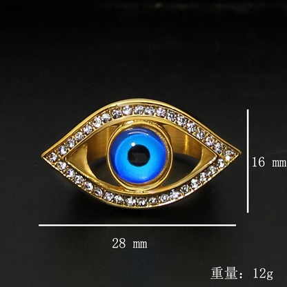 Evil Eye Pavé Statement Ring - Different Drips