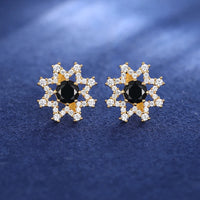 Thumbnail for S925 Black Moissanite Eight-pointed Star Stud Earrings - Different Drips