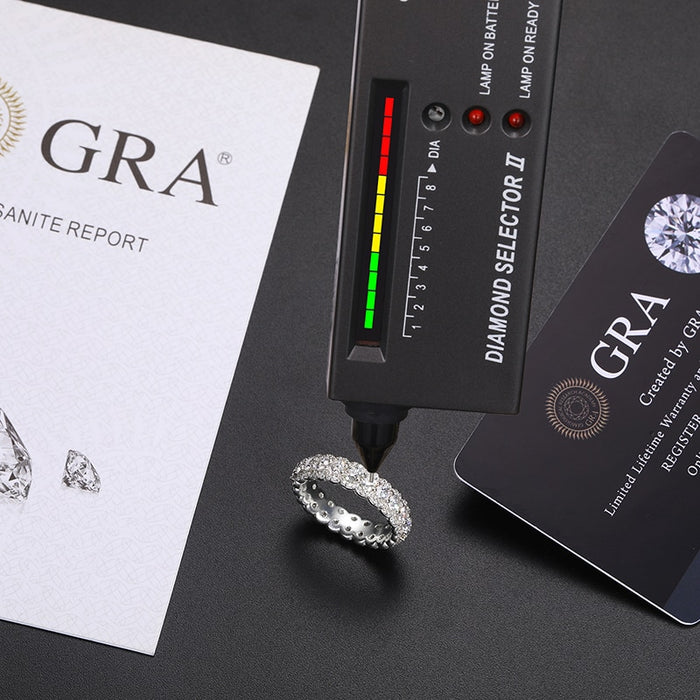 3mm S925 Moissanite Band Ring - Different Drips