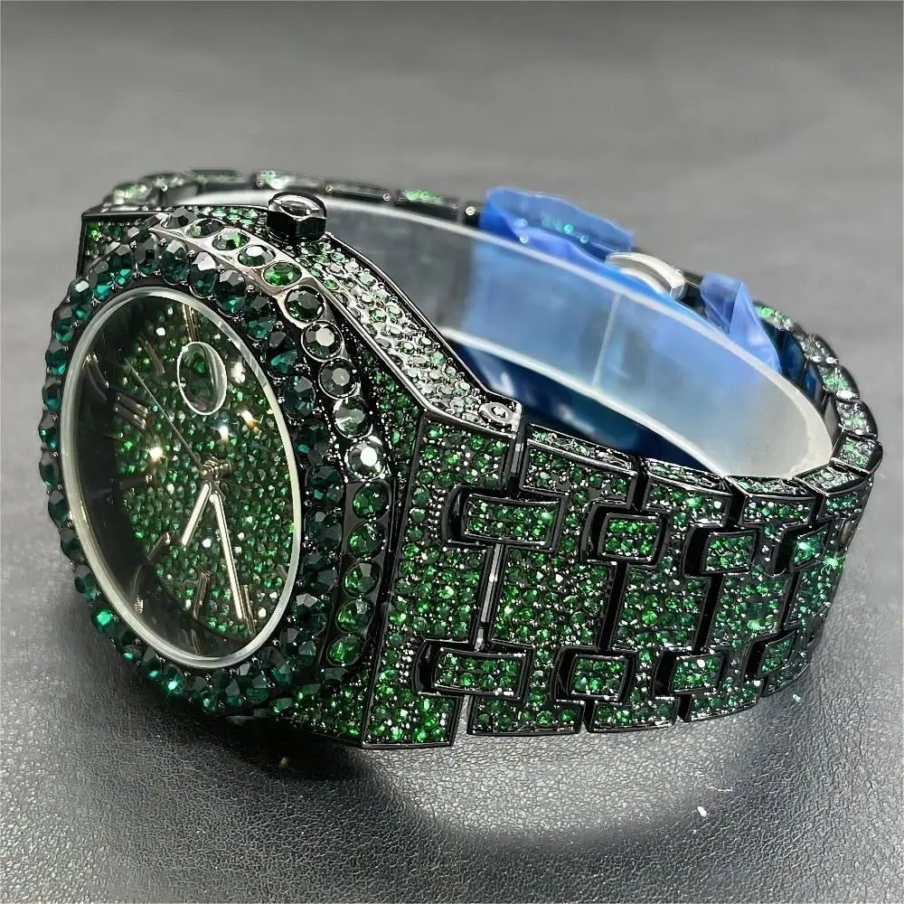 Bust Down Royal Blue Iced Out Watch - Different Drips