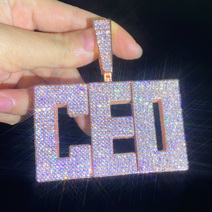 Large Bold Font Custom Letter Pendant - Different Drips