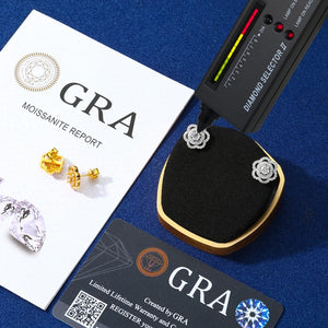 Floral Cluster Halo Stud Earrings - Different Drips