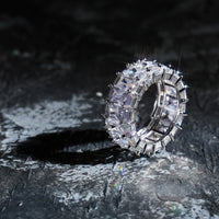 Thumbnail for 3 Row Baguette Eternity Ring - Different Drips
