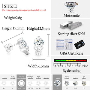 S925 Moissanite Skeleton Stud Earrings - Different Drips