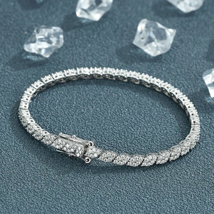 Women's S925 Moissanite Rhombus Diamond Cluster Bracelet - Different Drips