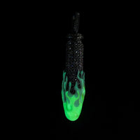 Thumbnail for S925 Moissanite Glow In The Dark Flame Bullet Pendant - Different Drips