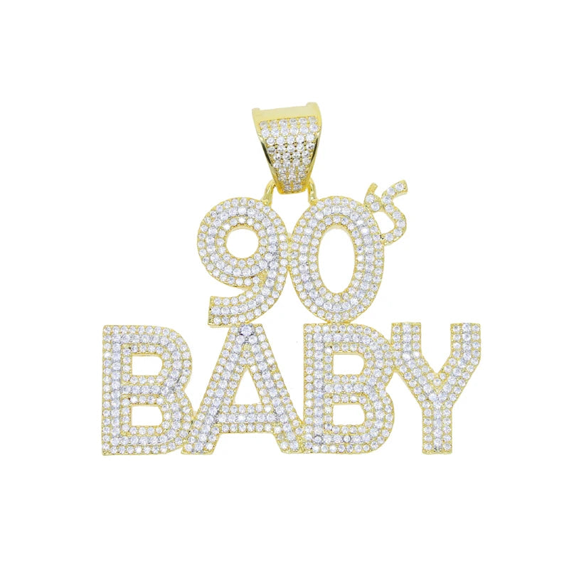 Iced Out 90'S Baby Pendant - Different Drips
