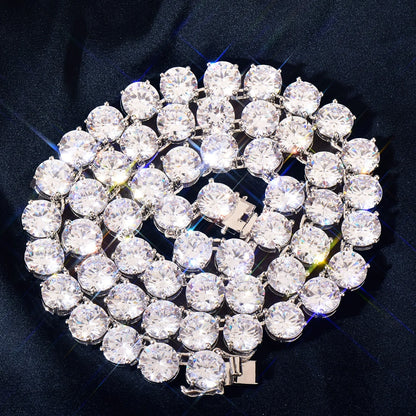 8mm Round Cut Tennis Necklace - Different Drips