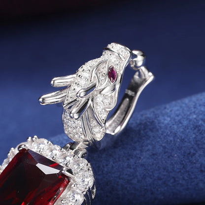 S925 Moissanite Domineering Dragon Head Pendant - Different Drips