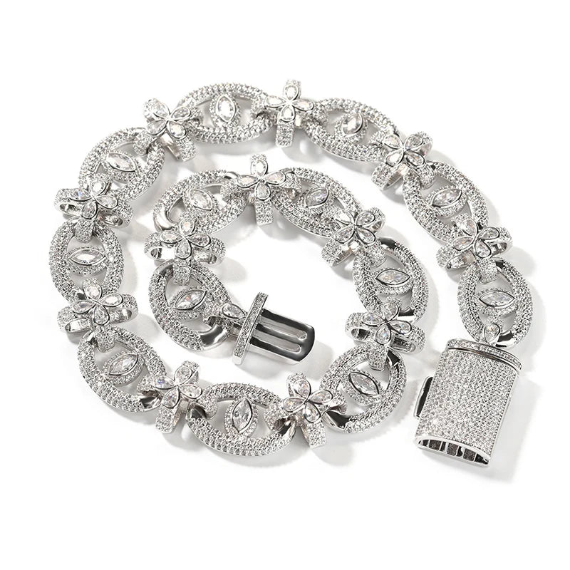 Iced Out Eye Link Chain Bracelet - Different Drips