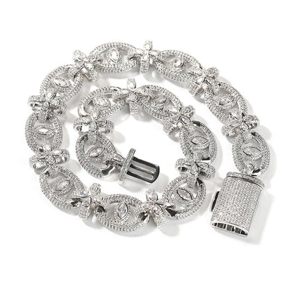 Iced Out Eye Link Chain Bracelet - Different Drips