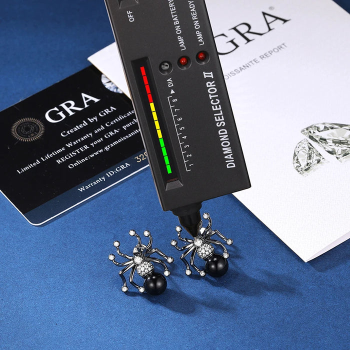 S925 Moissanite Spider Earrings - Different Drips